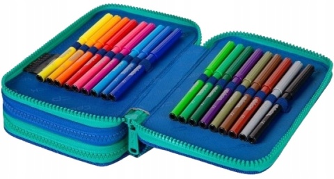 Coolpack Piórnik Trzykomorowy z Wyposażeniem Jumper 3 Ocean E67509