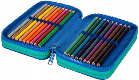 Coolpack Piórnik Trzykomorowy z Wyposażeniem Jumper 3 Ocean E67509