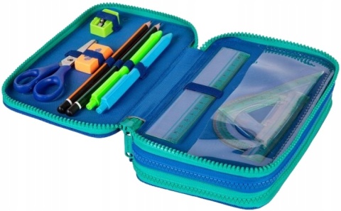 Coolpack Piórnik Trzykomorowy z Wyposażeniem Jumper 3 Ocean E67509