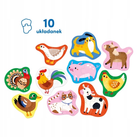 CzuCzu Puzzle Do Pary Moje Zwierzątka 18m+ 94157