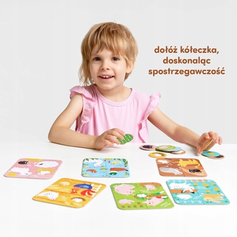 CzuCzu Puzzle Zwierzęta Małe i Duże 24m+ 6 Układanek 94164