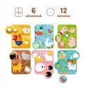 CzuCzu Puzzle Zwierzęta Małe i Duże 24m+ 6 Układanek 94164