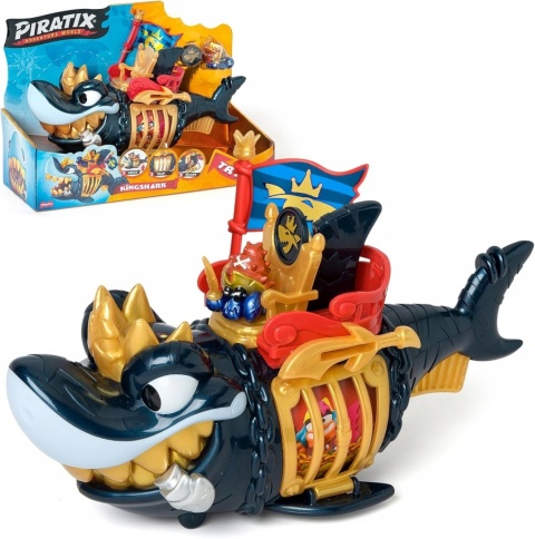 Piratix Zestaw King Shark Golden Teeth Złoty Rekin z Klatką
