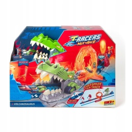 T-Racers Zestaw Mix Race Tor Samochodowy Volcanosaurus