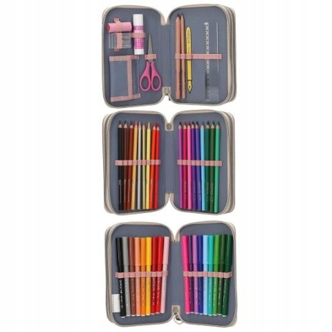 Top Model Piórnik Potrójny z Wyposażeniem Miss Melody Poppy Sand 13341