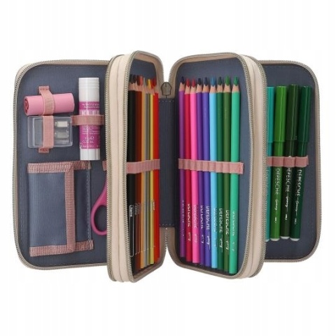 Top Model Piórnik Potrójny z Wyposażeniem Miss Melody Poppy Sand 13341