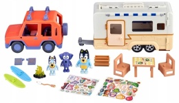 Bluey Zestaw Niesamowite Przygody Auto i Przyczepa Kempingowa BLU13096