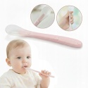 BocioLand Łyżeczka Silikonowa Różowa Elastyczna Końcówka do Karmienia