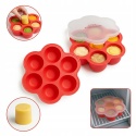 BocioLand Silikonowa Forma Do Mrożenia Żywności dla Dzieci Czerwona