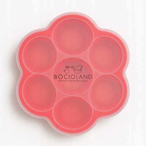 BocioLand Silikonowa Forma Do Mrożenia Żywności dla Dzieci Czerwona