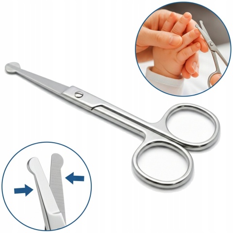 BocioLand Bezpieczne Nożyczki dla Dzieci ze Stali Nierdzewnej 0m+