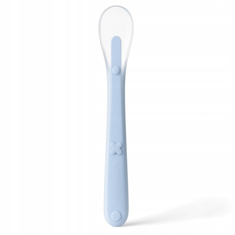BocioLand Łyżeczka Silikonowa Niebieska Elastyczna Końcówka do Karmienia