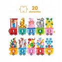 CzuCzu Puzzle Cyferkowy Pociąg dla dzieci 20 elementów 3+ 94652