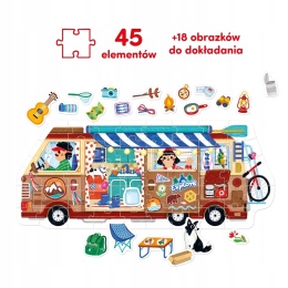 CzuCzu Moto Puzzle Kamper 45 elementów 3+ 4+ 94492