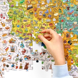 CzuCzu Puzzle Odkrywcy Mapa Polski 300 elementów 7+ 94553