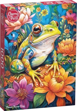CherryPazi Puzzle Flower Power Frog 1000 elementów