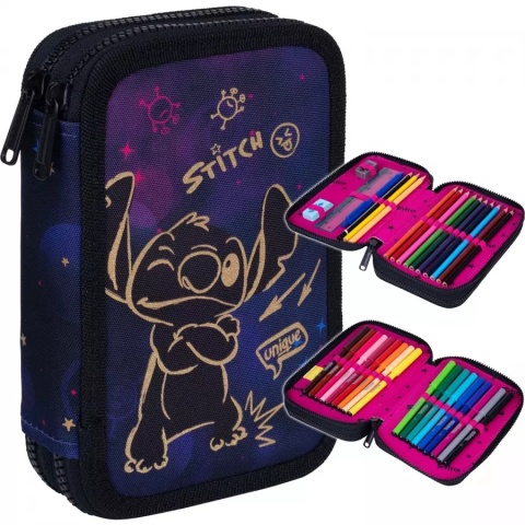 Coolpack Piórnik Dwukomorowy Wyposażeniem Jumper 2 Disney Gold Stitch