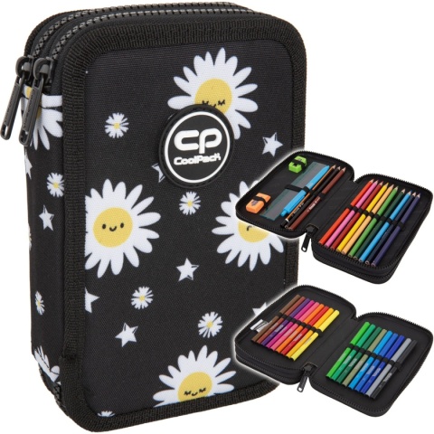 Coolpack Piórnik Dwukomorowy Wyposażeniem Jumper 2 Daisy Black F066817