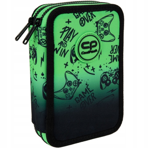 Coolpack Piórnik Dwukomorowy z Wyposażeniem Jumper 2 Game Over Green