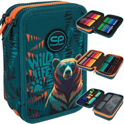 Coolpack Piórnik Trzykomorowy Wyposażeniem Jumper 3 Bear F067968