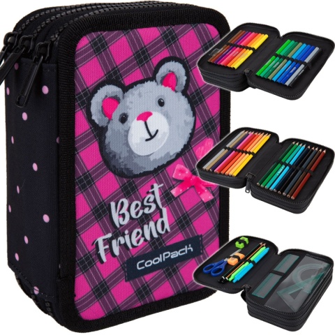 Coolpack Piórnik Trzykomorowy Wyposażeniem Jumper 3 Buddy F067959