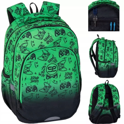Coolpack Plecak Szkolny Prime Game Over Gradient Green F162969