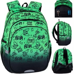 Coolpack Plecak Szkolny dla Klas 1-3 Jerry Game Over Green F029969