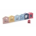 Cubika Drewniane Domki i Emotki Pastelowe 15962
