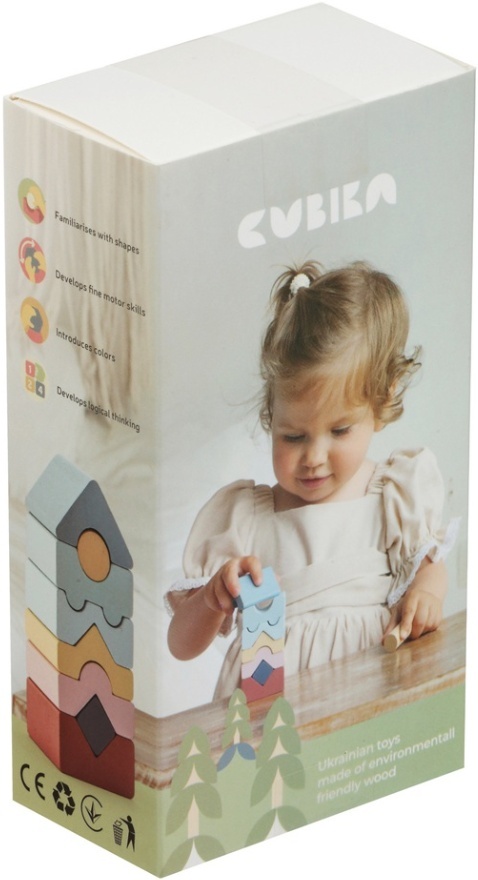 Cubika Drewniana Wieżyczka LD-23 Pastelowa 16105