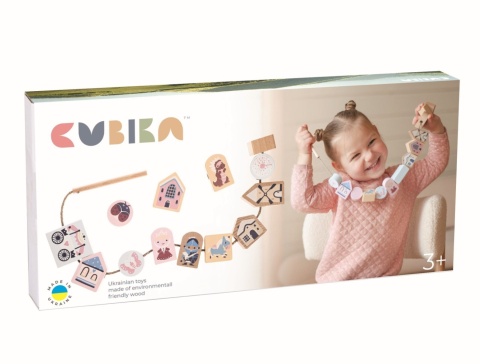Cubika Drewniane Nawlekanki Księżniczki Pastelowe 16013