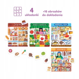 CzuCzu Puzzle Na Zakupy dla Dzieci 4w1 36 elementów 3+ 94713