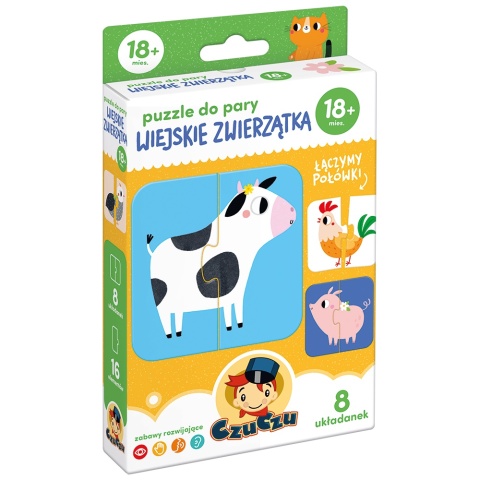 CzuCzu Puzzle do Pary Wiejskie Zwierzątka 18m+ 92351