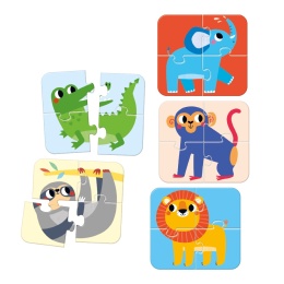 CzuCzu Puzzle na Cztery Dzikie Zwierzątka 24m+ 92368