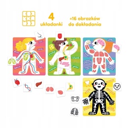 CzuCzu Puzzle Moje Ciało dla Dzieci 4w1 36 elementów 3+ 94706