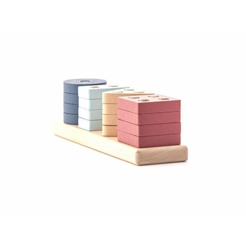 Cubika Drewniany Sorter Prostokątny LSG 5 Pastelowy 18m+ 15863