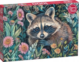 CherryPazi Puzzle Raccoon in Flowers 1000 elementów