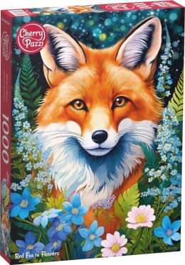 CherryPazi Puzzle Red Fox in Flowers 1000 elementów