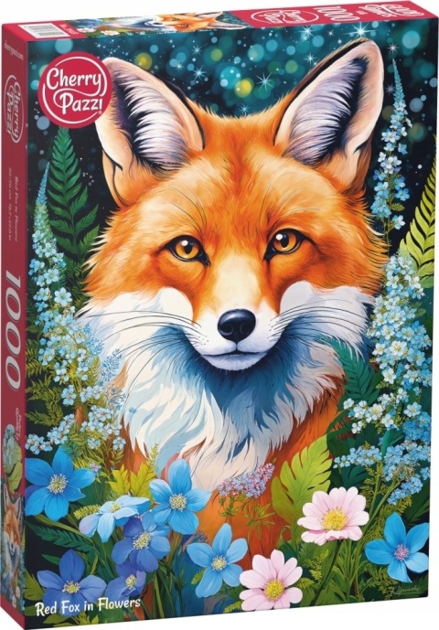 CherryPazi Puzzle Red Fox in Flowers 1000 elementów