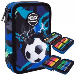 Coolpack Piórnik Dwukomorowy z Wyposażeniem Jumper2 Football Navy F967
