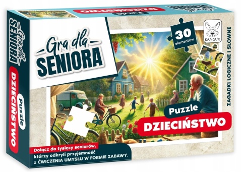 Gra dla Seniora Puzzle Dzieciństwo Kangur