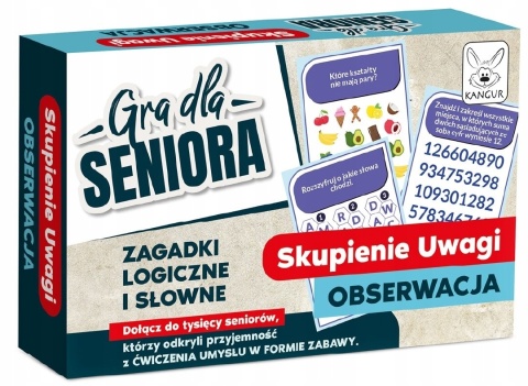 Gra dla Seniora Skupienie Uwagi - Obserwacja Kangur