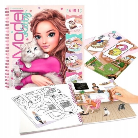 TOP MODEL Kolorowanka Naklejki Kitty Kotki 14213