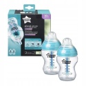 Tommee Tippee Butelka Antykolkowa 2szt 260ml Slow Flow Czujnik 0m+