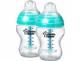 Tommee Tippee Butelka Antykolkowa 2szt 260ml Slow Flow Czujnik 0m+