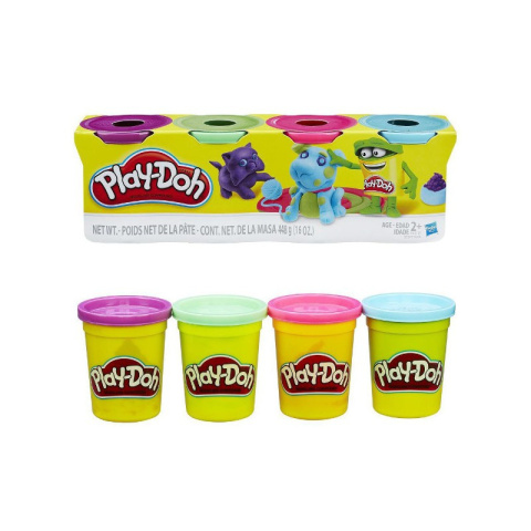 Play Doh Ciastolina Zestaw 4Tuby Mix kolorów B6508 Play Doh Ciastolina Zestaw 4Tuby Mix kolorów B6508