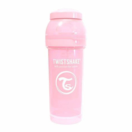 TwistShake Butelka antykolkowa 260 ml Różowa 2m+