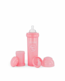 TwistShake Butelka antykolkowa 330ml Różowa 4m+
