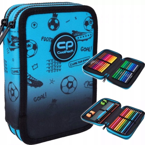 Coolpack Piórnik Dwukomorowy z Wyposażeniem Jumper 2 Gradient Blue
