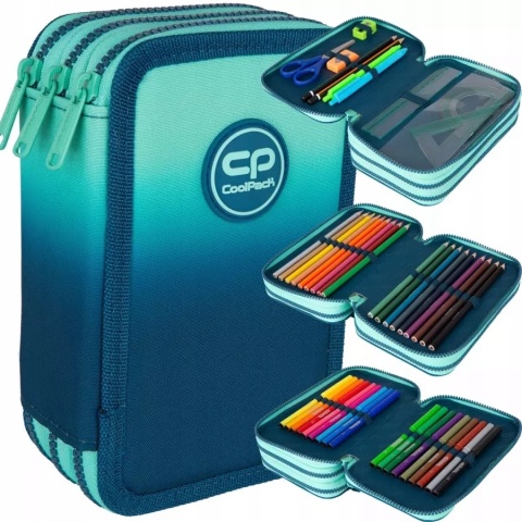 Coolpack Piórnik Trzykomorowy Wyposażeniem Jumper3 Gradient BlueLagoon
