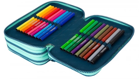 Coolpack Piórnik Trzykomorowy Wyposażeniem Jumper3 Gradient BlueLagoon